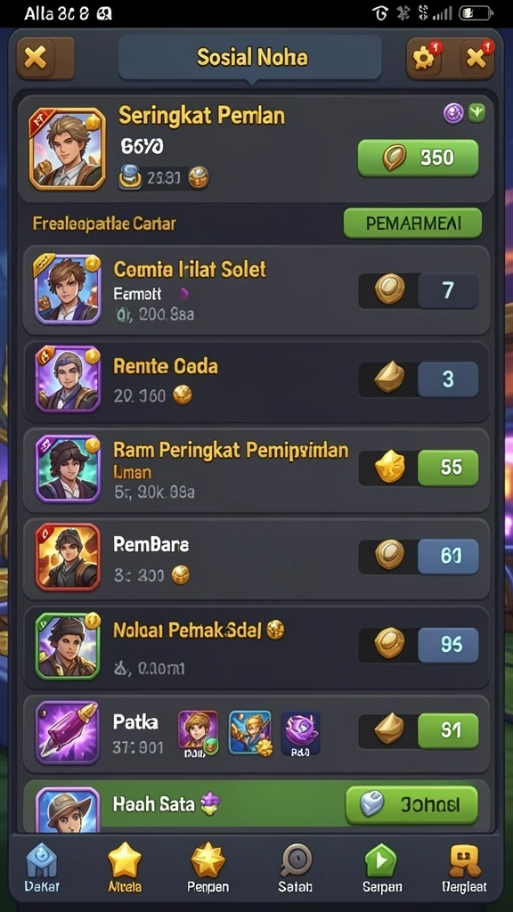 Tampilan awal yang menarik dan colorful.