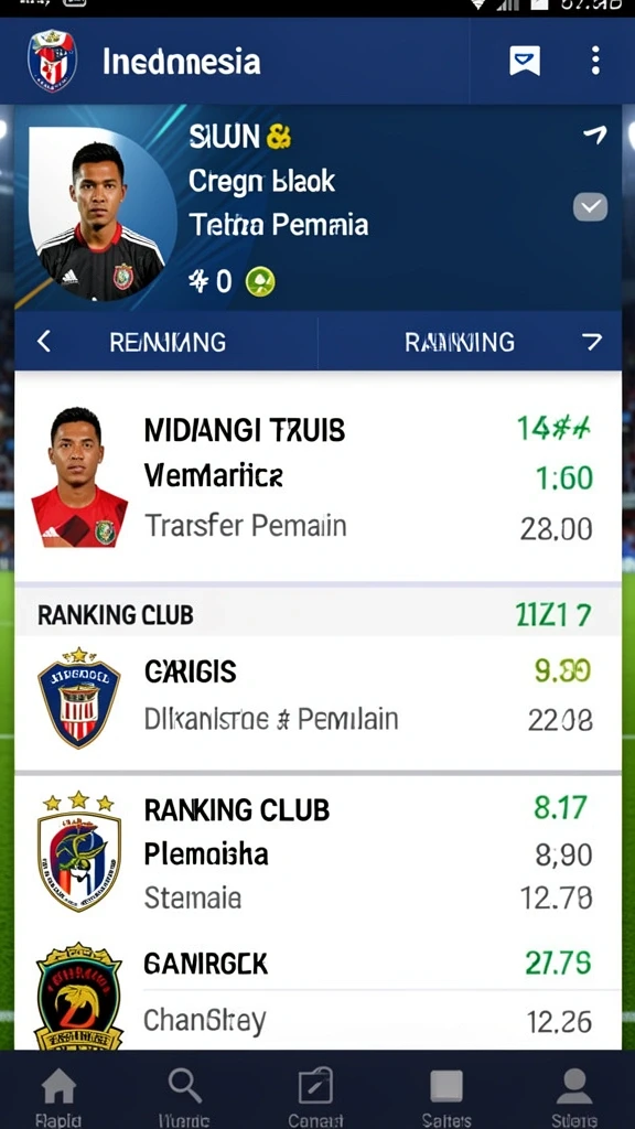 Tangkapan layar menampilkan menu analisis statistik pemain.