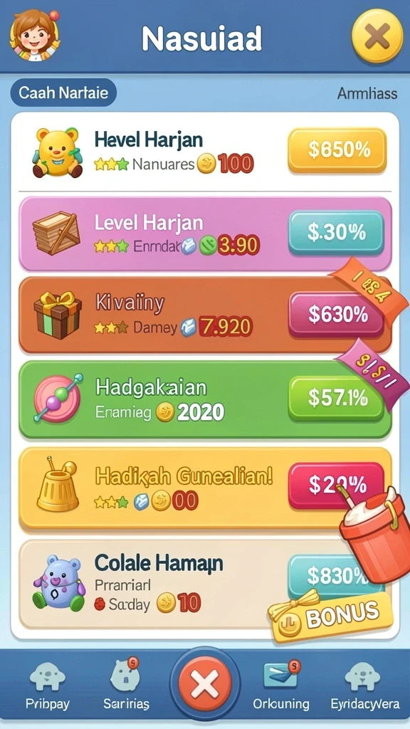 Screenshot menampilkan tampilan utama dari GOGORUMMY.