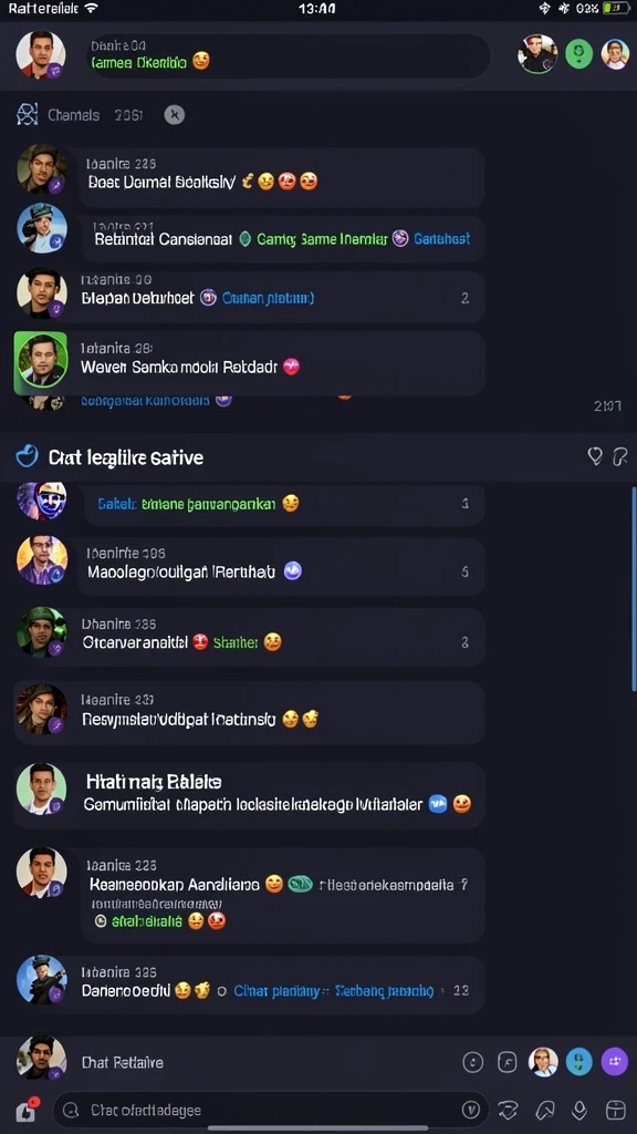 Tampilan karakter utama di dunia yang penuh warna.