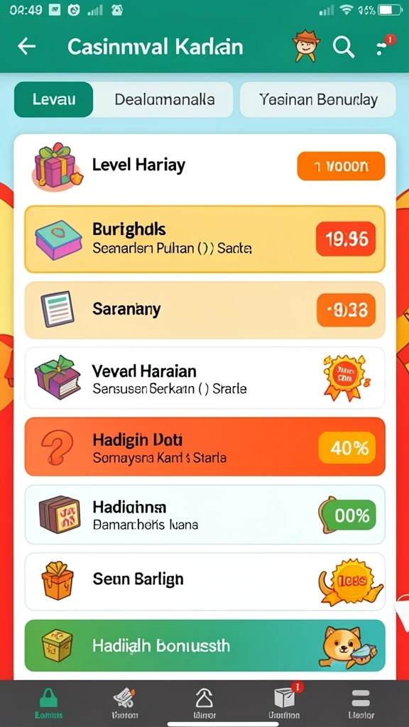 Halaman komunitas untuk berinteraksi dengan pemain lain.