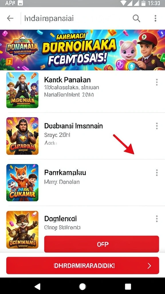 Tangkapan layar menampilkan level yang penuh warna dan detail.