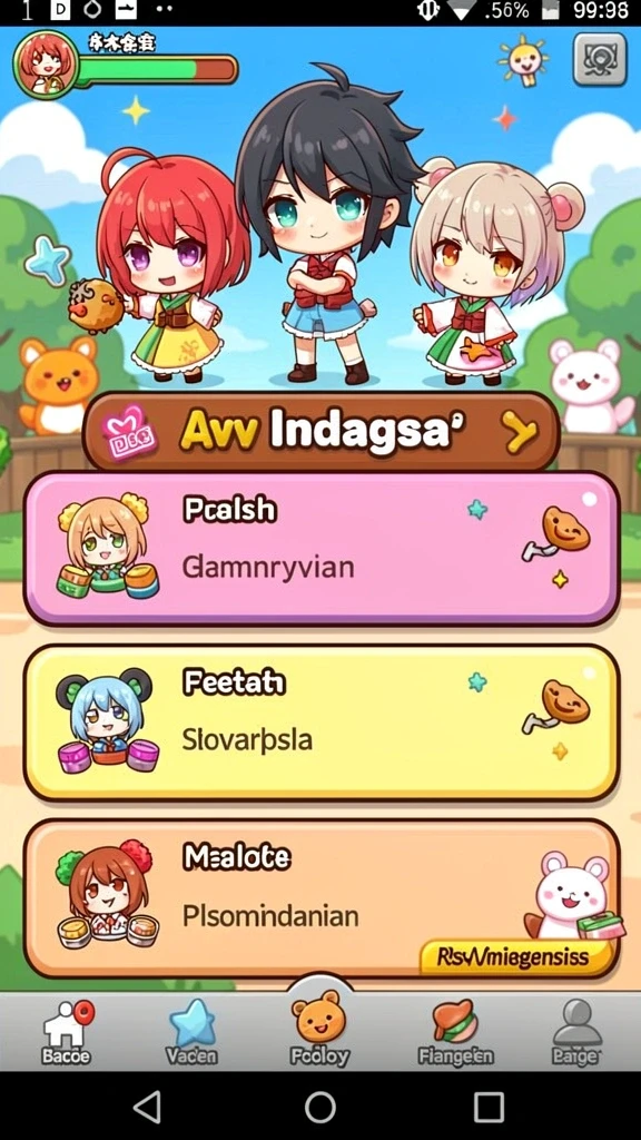 Grafis yang menawan dengan desain karakter unik.