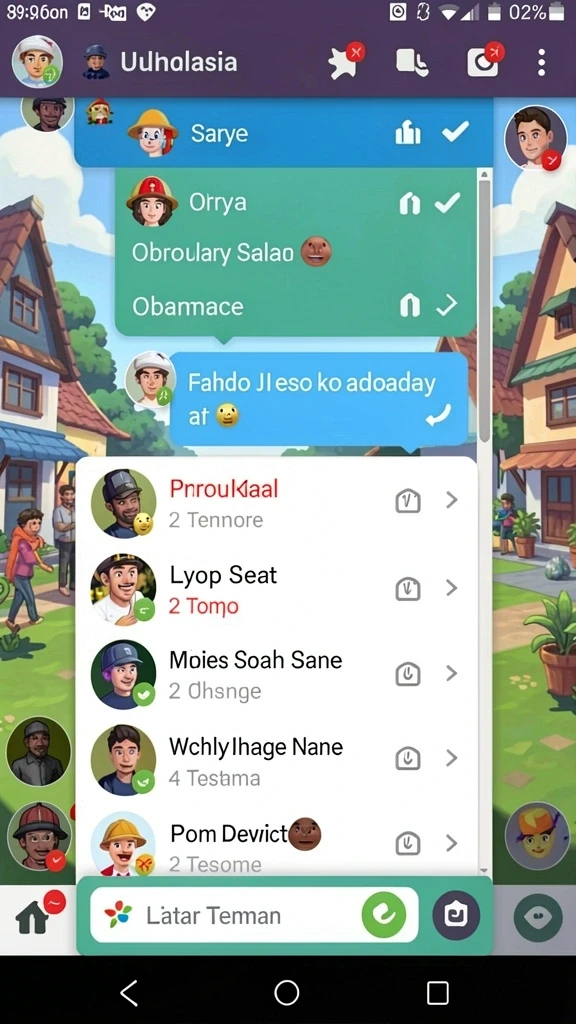 Level permainan dengan efek visual yang menawan.