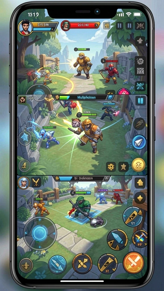 Pengalaman bermain seru dengan teman dalam mode multiplayer.