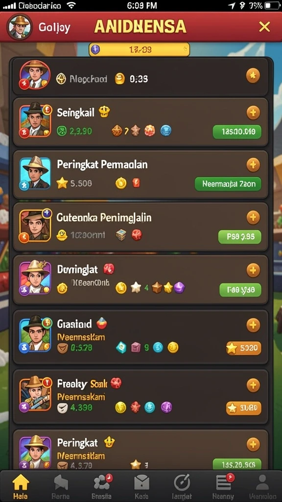 Berbagai jenis permainan kartu tersedia untuk dinikmati.