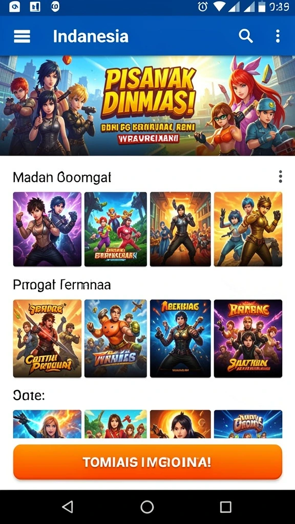 Tampilan awal yang menarik dan intuitif.