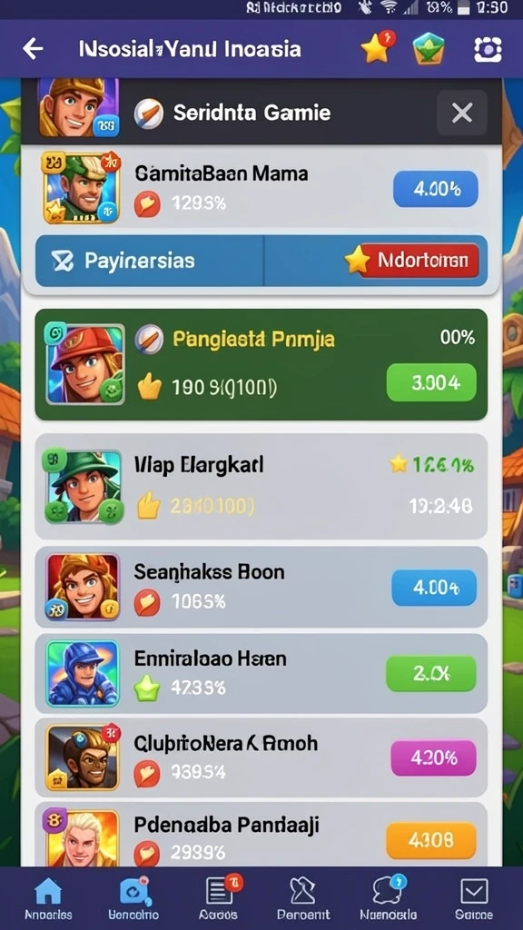 Contoh level menantang dalam game RP8.