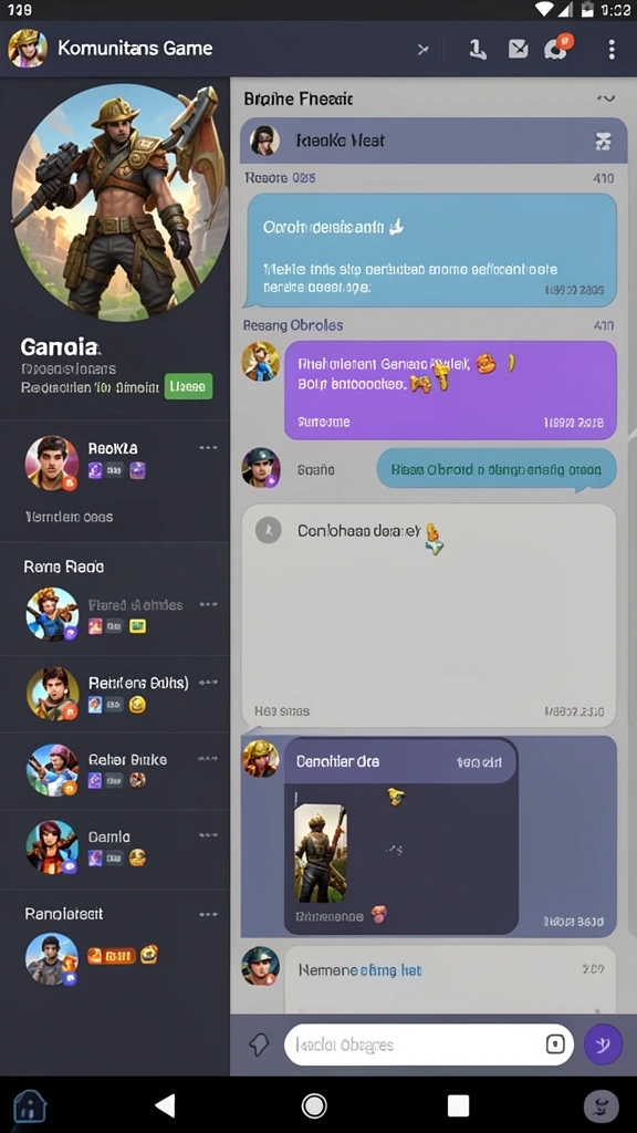 Screenshot menampilkan fitur chat langsung saat bermain.