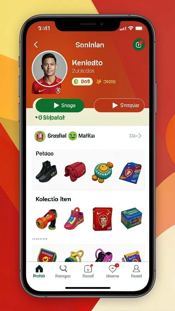 Fitur sosial untuk berbagi pencapaian.